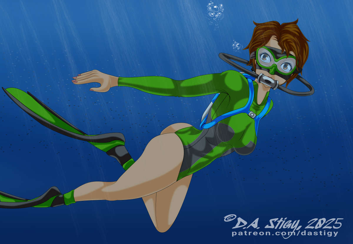 While Scarlett sneaks into the Undersea Cobra base from the north, Lady Jaye and her stealthy re-breather search for a way in on the south side.