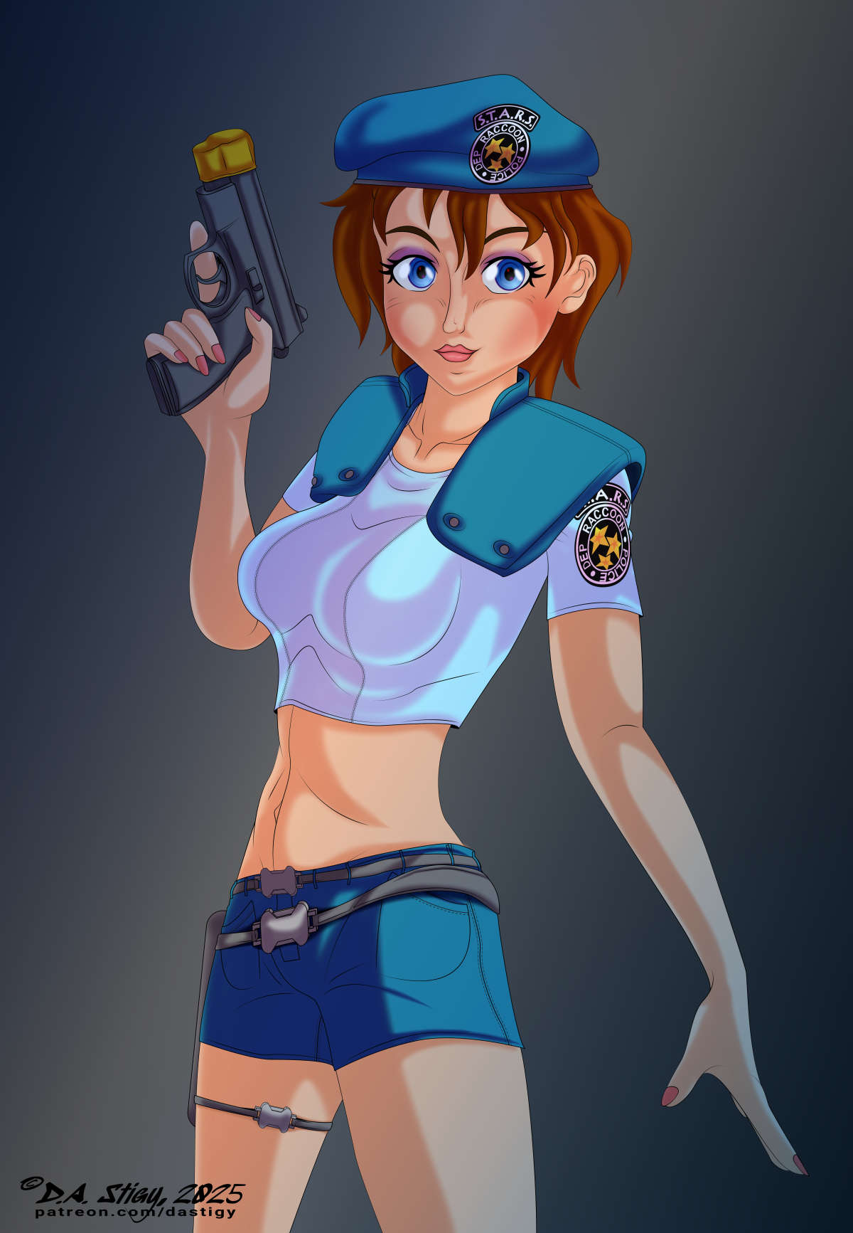 It's a Neo Atlantis Costume Party! Courtney as Jill Valentine.