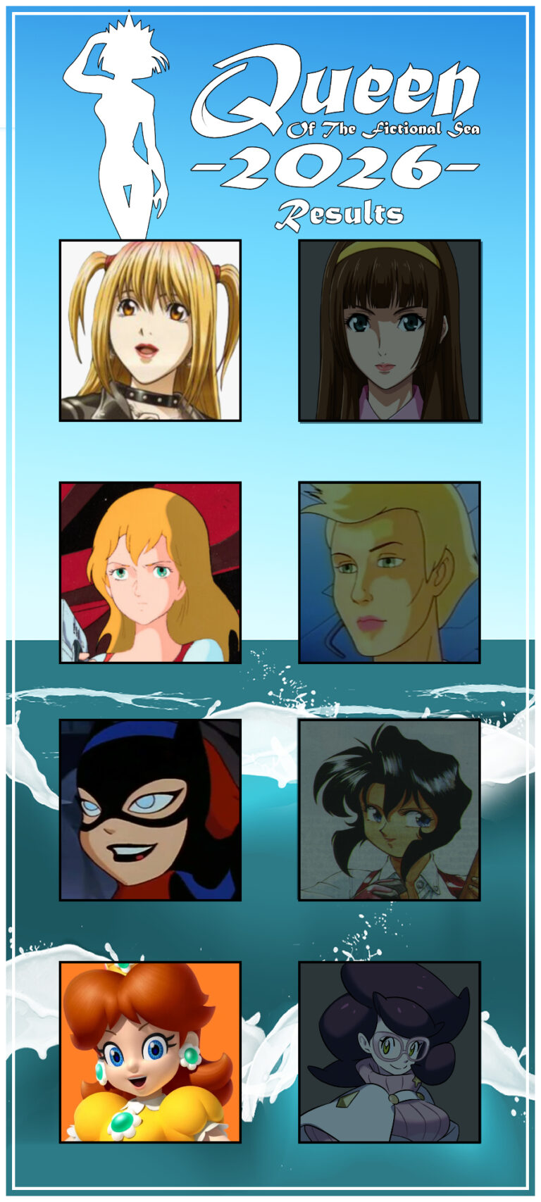 Queen of the Fictional Sea: Day 1 RESULTS