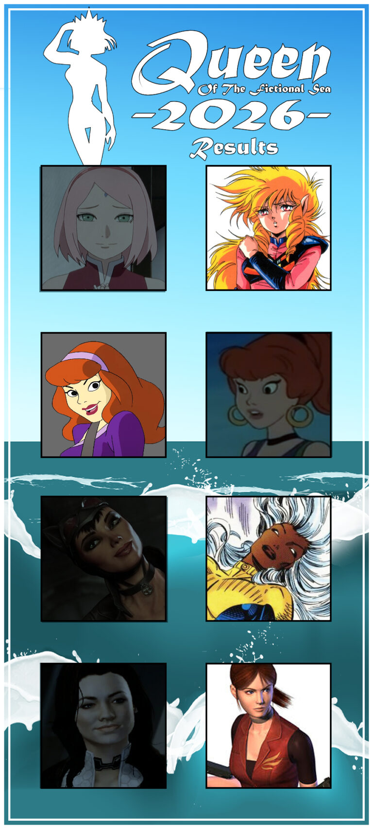 Queen of the Fictional Sea: Day 7 Results